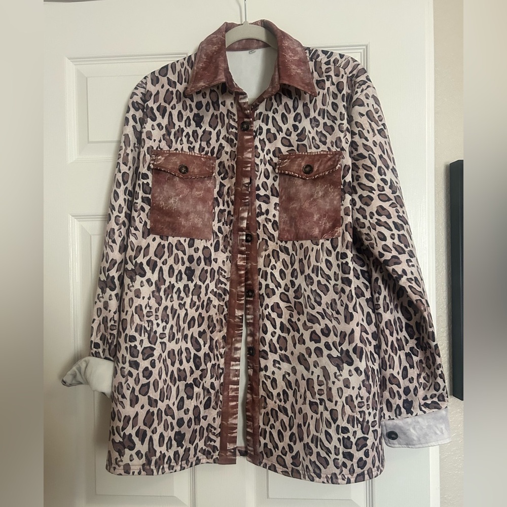 Animal print shacket